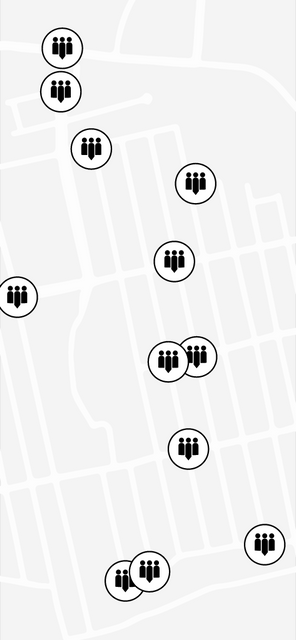 Animated map with pins