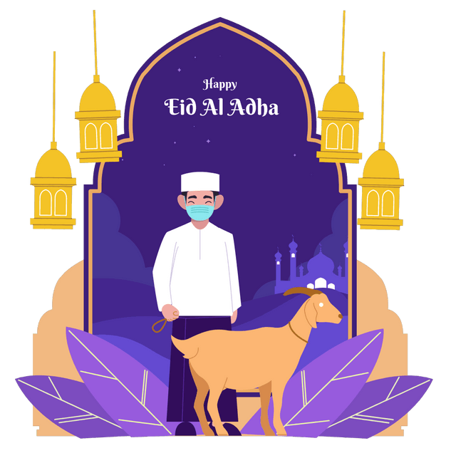 Eid Al-Adha Boy With Lamb