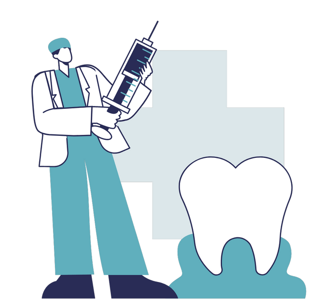 Dentist Holding Injection For Teeth