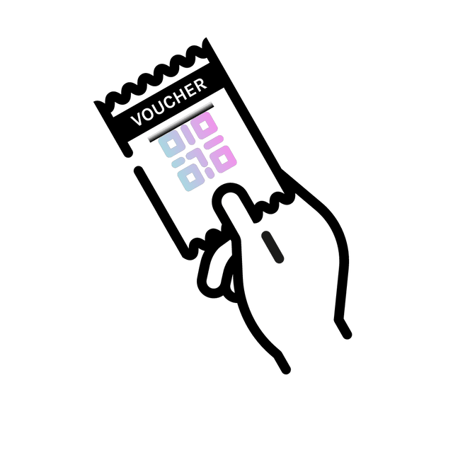 Voucher scan Lottie JSON animaiton by TinyAnimation