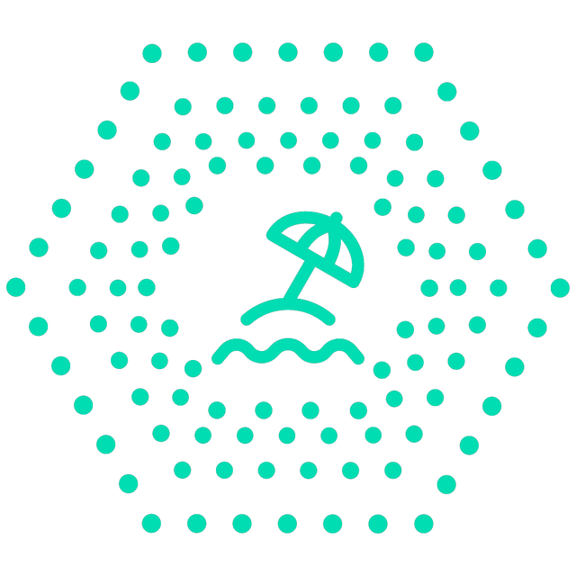 Sea beach icon Lottie JSON animation