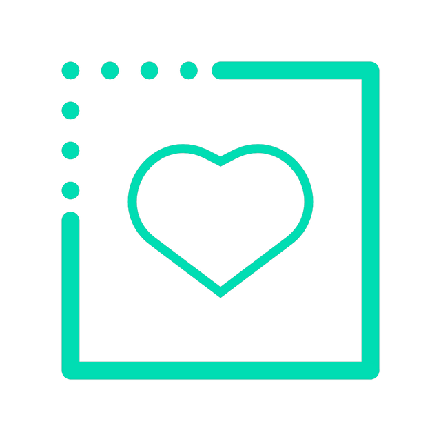 Love icon Lottie JSON animation