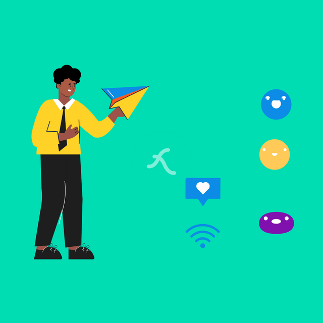 Social media access Lottie JSON animation