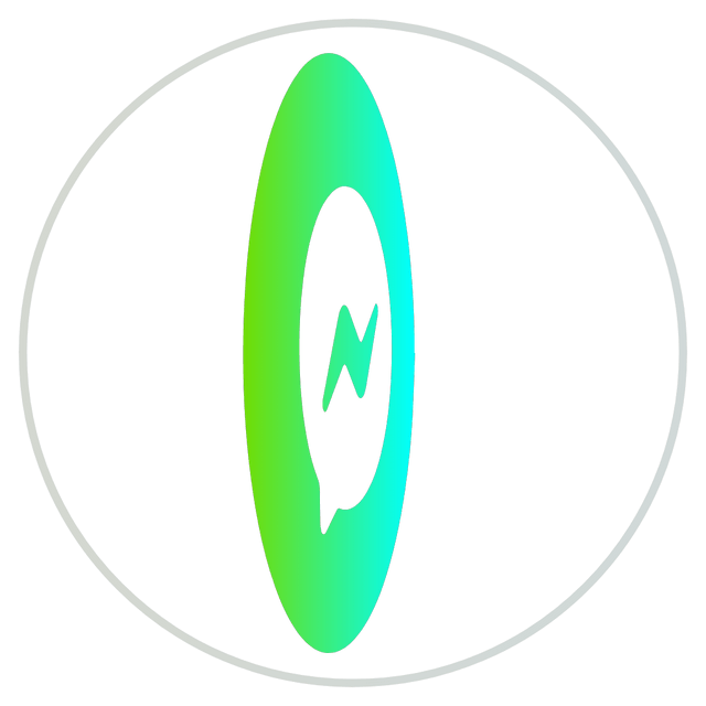 Messenger gradient color 3D icon rotation Lottie JSON animation