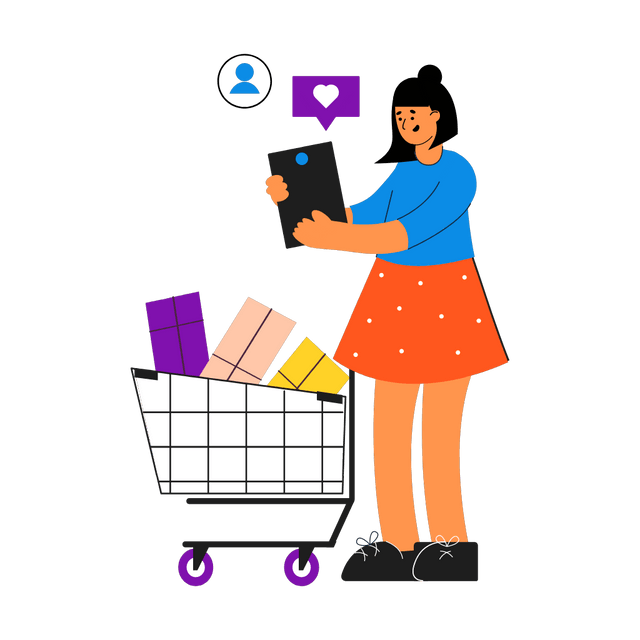 Shopping list Lottie JSON animation