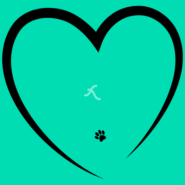 Heart with paw Lottie JSON animation