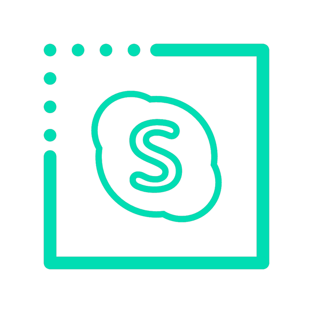 Skype icon Lottie JSON animation