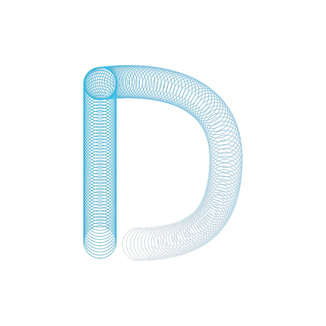 D Ball alphabet Lottie JSON animation