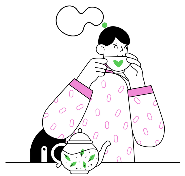 Relaxing Herbal Tea Moment