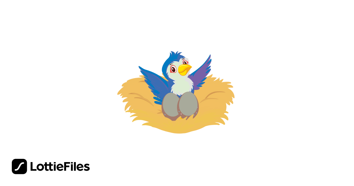 Free Bird in Nest Animation by Ahmed Nasir | LottieFiles