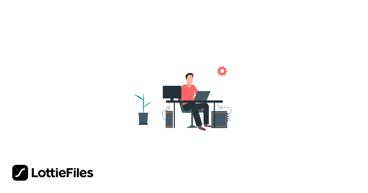 Free developer on desk Animation by Eileen S La | LottieFiles