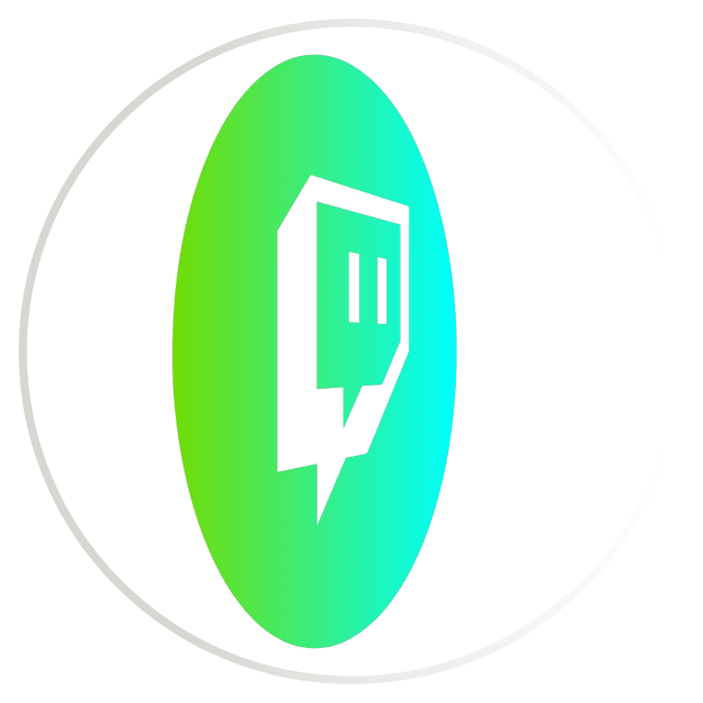 Twitch gradient color 3D icon rotation Lottie JSON animation