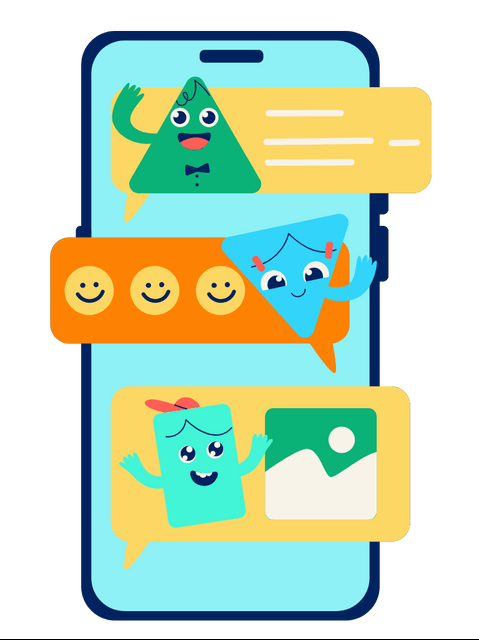 Playful Chat Interface Animation with Character Avatars