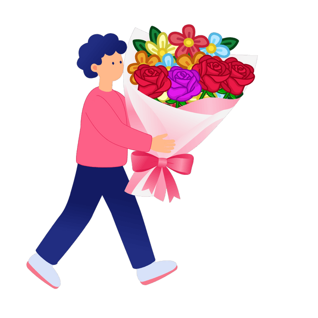 delivering flower