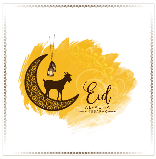 Eid Al Adha mubarak crescent moon
