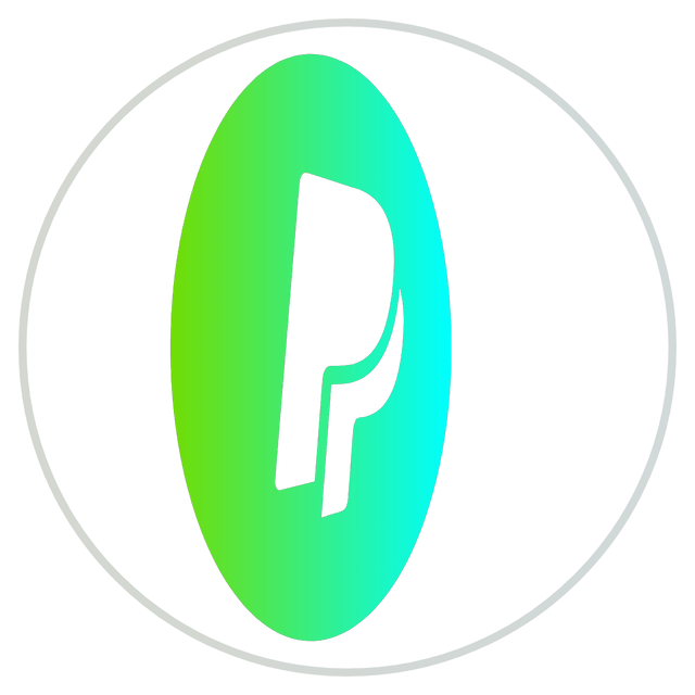 Paypal gradient color 3D icon rotation Lottie JSON animation
