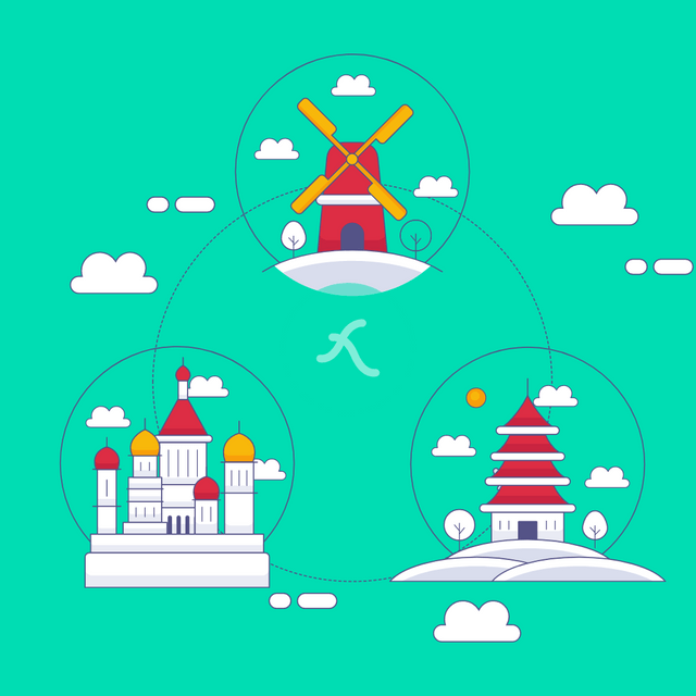 Traveling Lottie JSON animation