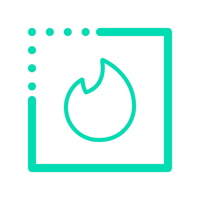 Tinder icon Lottie JSON animation