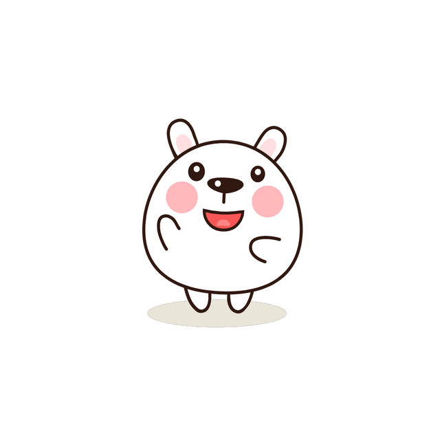 Kawaii emoji saying hi