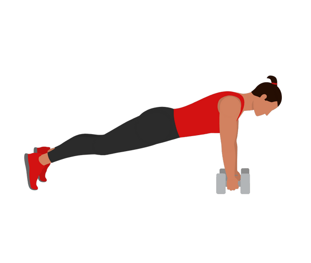 Alternating Renegade Row Exercise for Back