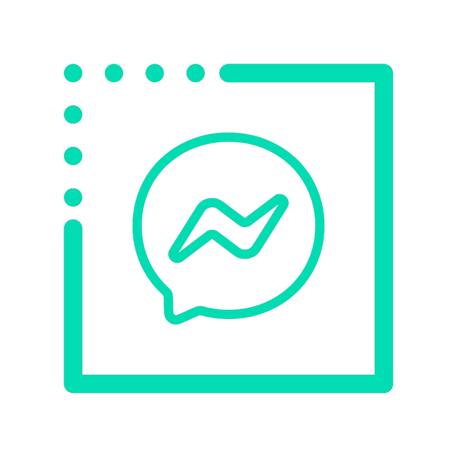 Messenger icon Lottie JSON animation