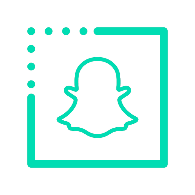 Snapchat icon Lottie JSON animation