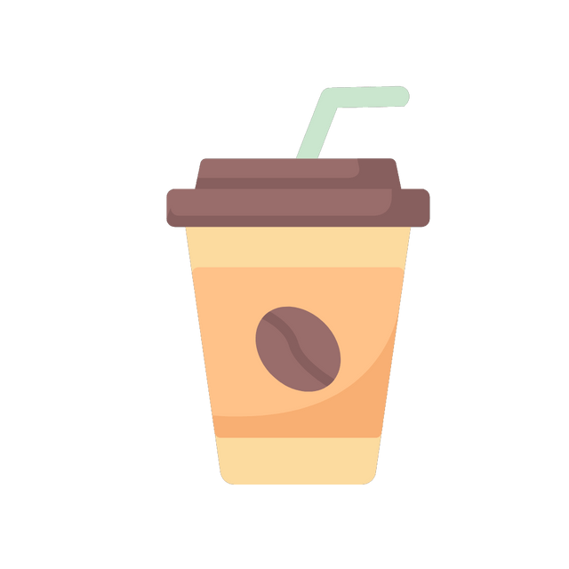 Cup of Coffee with straw and lid
