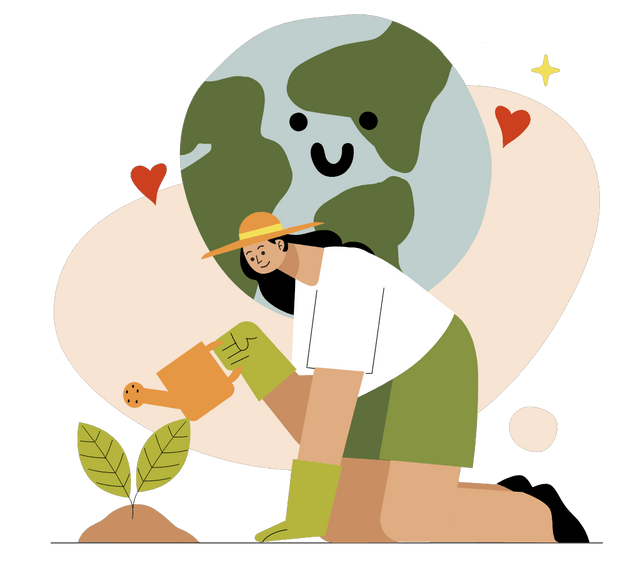 Eco Friendly Tree Planting Concept
