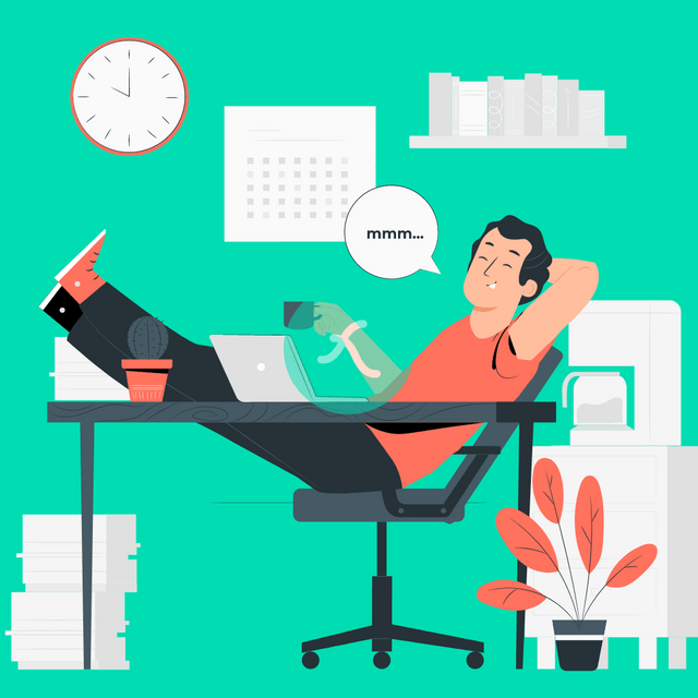 Coffee break Lottie JSON animation