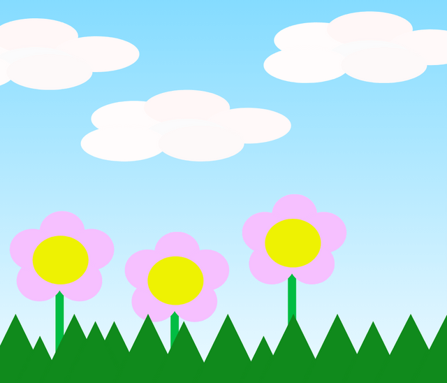 Pink Flower Field
