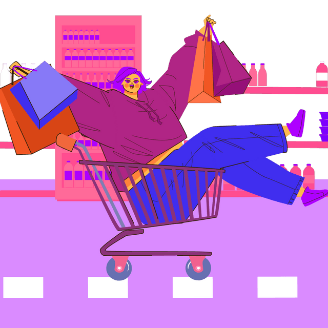 Woman Shopping Spree Loop