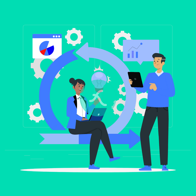 Scrum method Lottie JSON animation