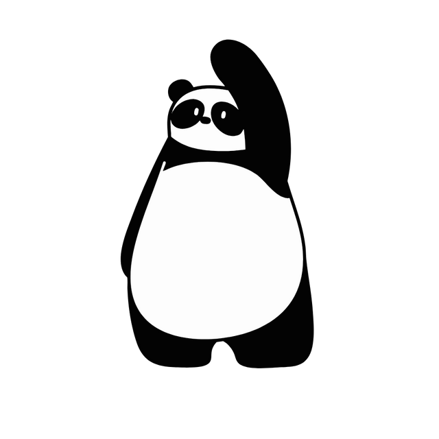 Panda waving