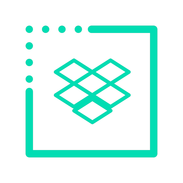 Dropbox icon Lottie JSON animation