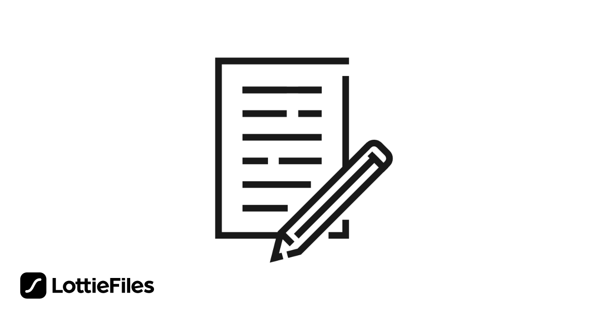 Free Content Writing Animation by Kyle Parsons | LottieFiles