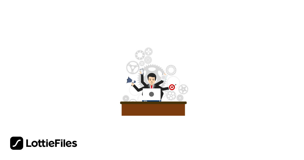 Free Multitasking Businessman Animation by Prabhakar Singh | LottieFiles