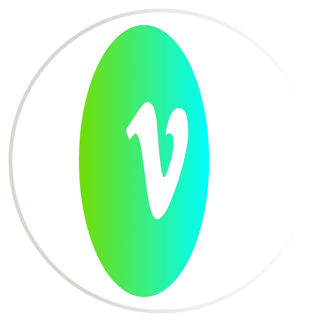 Vimeo gradient color 3D icon rotation Lottie JSON animation