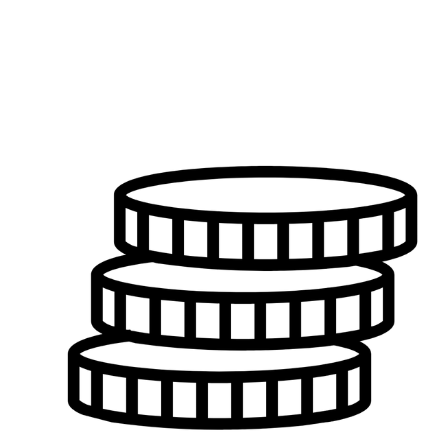 Coins stacking vertically Lottie JSON animation