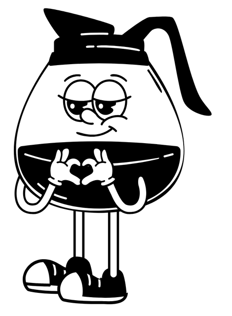 Retro Coffee Character