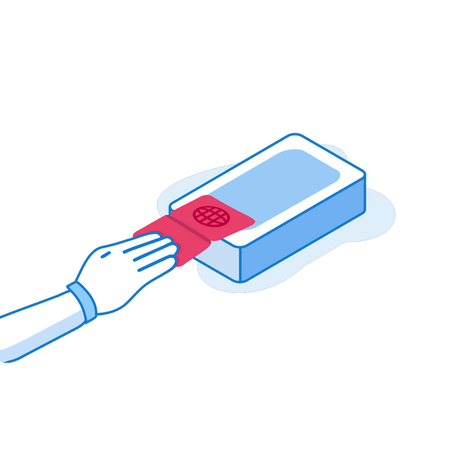 Passport scanner Lottie JSON animation