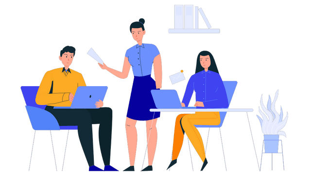 Modern Office Teamwork Digital Collaboration