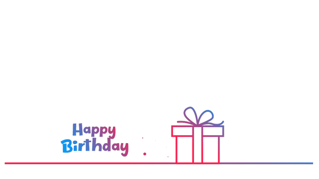 Happy Birthday Gift Box Footer