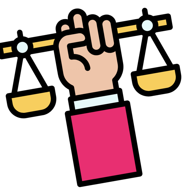 Justice Scale Hand