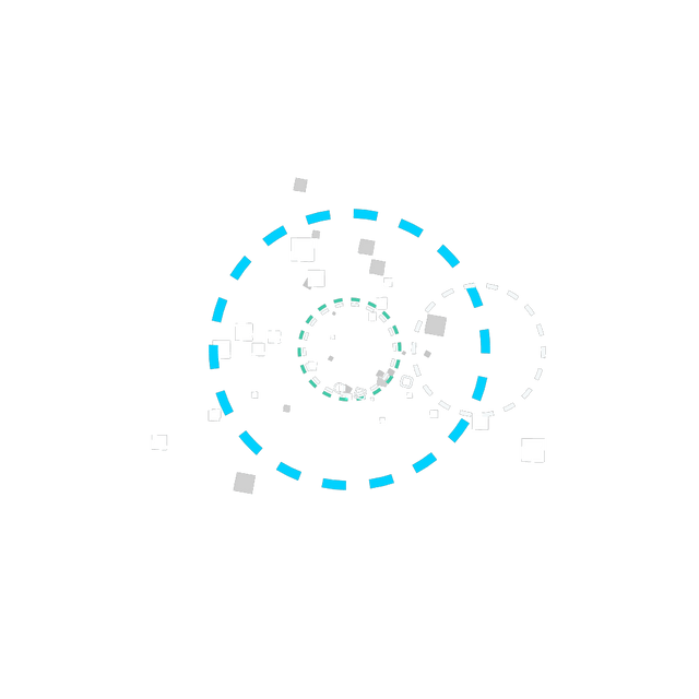 Looping Animation Shape Chaos with Squares