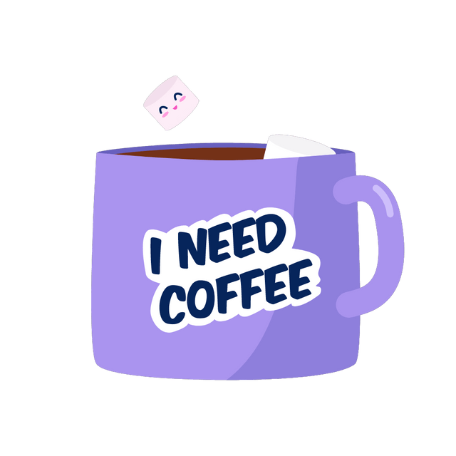 Coffee and marshmallow