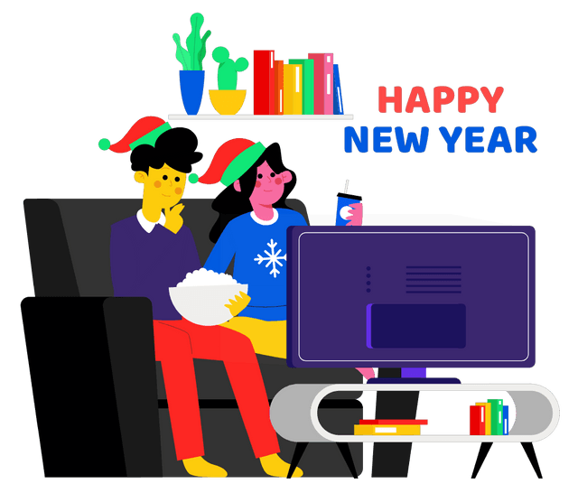 Happy new year celebration