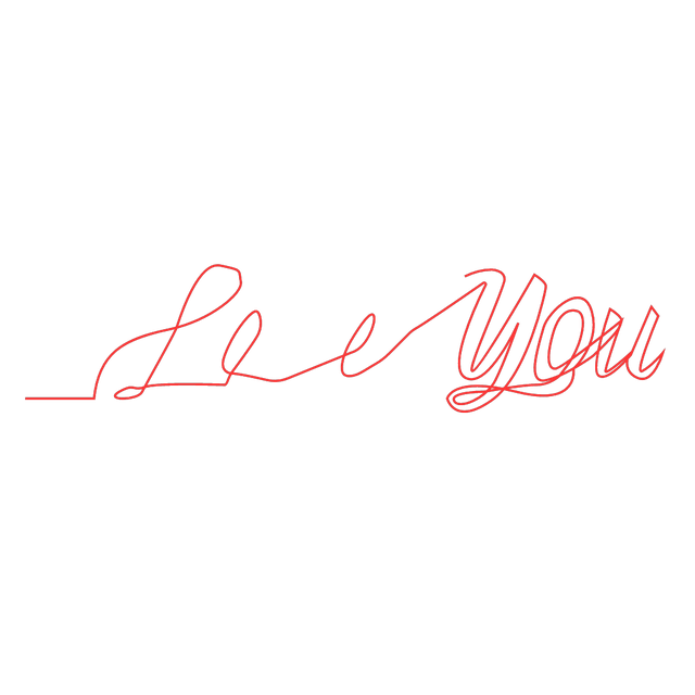 Single Line Love you Animated