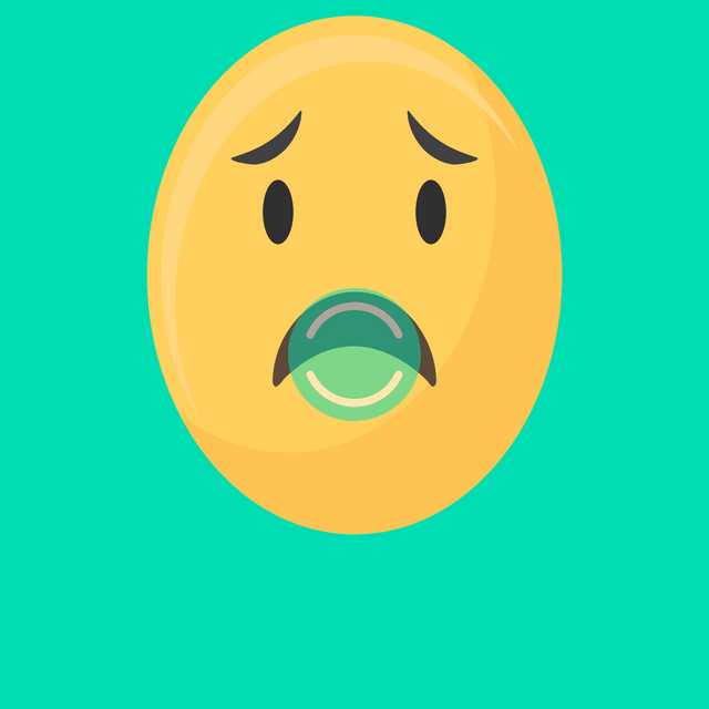 Worry emoji Lottie JSON animation