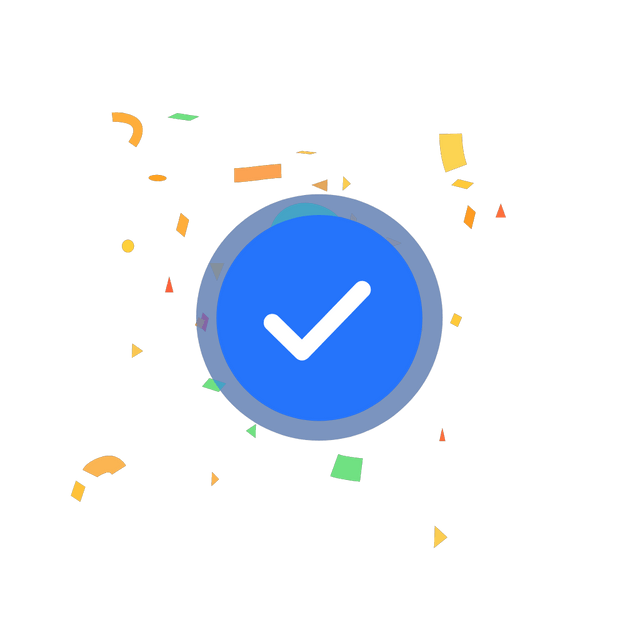 Success Checkmark with Confetti