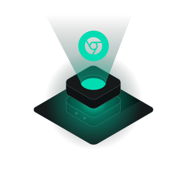 Chrome 3D icon rotation Lottie JSON animation